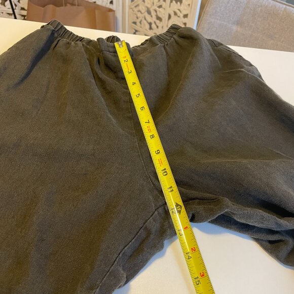 Flax 100% Linen High Rise Pull On Lagenlook Pants M - Picture 7 of 11